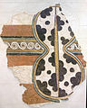 Fresco depicting a shield of a type common in Mycenaean Greece.