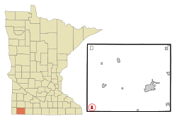 Location of Ellsworth, Minnesota