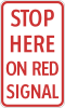 Stop here on red signal