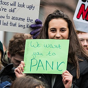 Youths protest in Toronto as part of the School Strike for Climate movement in 2019.
