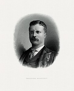 Theodore Roosevelt, by the Bureau of Engraving and Printing (restored by Godot13)