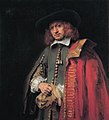 Portrait of the later mayor Jan Six, a wealthy friend of Rembrandt, 1654