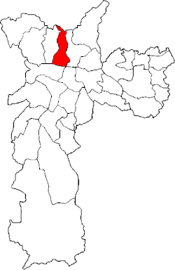 Location of the Subprefecture of Casa Verde in São Paulo