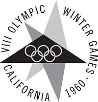 Logo der Olympischen Winterspiele 1960 mit den olympischen Ringen