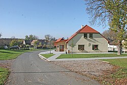 Centre of Starkoč with the municipal office