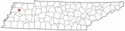 Location of Yorkville, Tennessee