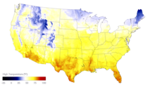 Above average temperatures across the United States in the 2011-12 winter