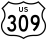 U.S. Route 309 marker