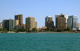 Skyline of Windsor seen from Detroit