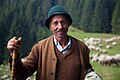 Shepherd in the Carpathian Mountains
