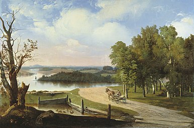 Landscape with a river and a road, 1853, National Art Museum of the Republic of Belarus