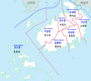 Plan du district de Jindo