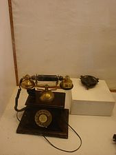 Antique telephone once used in the Arakkal Palace