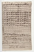 First page of Bach's autograph