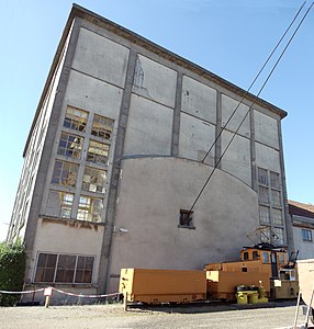 Vue extérieure du bâtiment des machines.