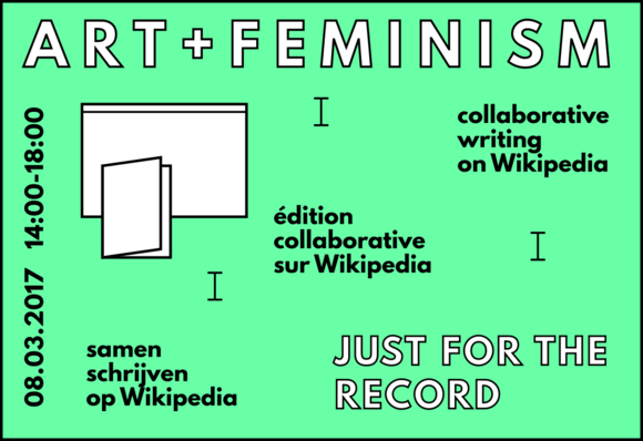 Flyer for the Brussels Art+feminism workshop 2017