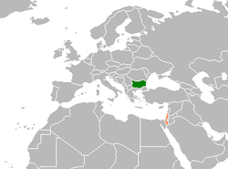 Map indicating locations of Bulgaria and Israel