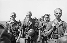 Soldiers walking towards the camera