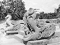 Makara sculptures at the Candi Kalasan Temple, Indonesia
