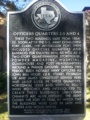 Officers' quarters historical marker