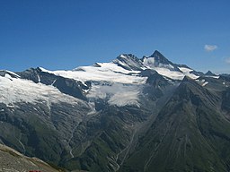 Vy över Grossglockner från sydväst.