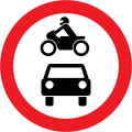 No motor vehicles