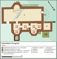 Dinogetia Plan des Kastellbades