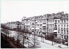 Kvarteret Örup med adress Kungsportsavenyen 16–22. Foto från 1901. Bildsamlingen, Göteborgs stadsmuseum.