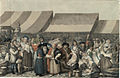 A market scene in Transylvania, 1818