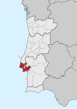 Location of the Lisbon Region in context of the national borders