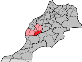 Localisation de Province d'Al Haouzⵜⴰⵎⵏⴰⴹⵜ ⵏ ⵍⵃⴰⵡⵣ