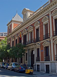 Fachada del palacio del Marqués de Cerralbo (actual Museo Cerralbo).[nota 1]​