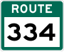 Route 334 marker