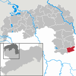 Läget för kommunen Naundorf i Landkreis Nordsachsen