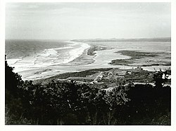 Ōkārito and the lagoon in the early 20th century