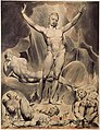 Satan/Lucifer arousing rebel angels in Milton's Paradise Lost, by William Blake