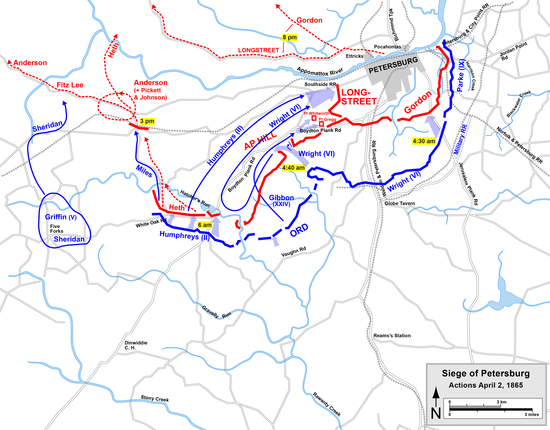 Using the Jerusalem Plank Road to guide them, the 205th Pennsylvania stepped off in the center column of three which attacked Fort Mahone and adjacent batteries during the pre-dawn hours of April 2.