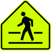 Pedestrian crossing ahead