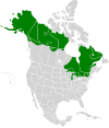 Aire de répartition nord-américaine du Ménomini rond