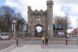 The tower as seen from outside the Kilmainham Courthouse.