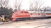 Chicago, Rock Island and Pacific Railroad E6A#630, operated by Midland Railway, at Baldwin City, Kansas on November 28, 2004.