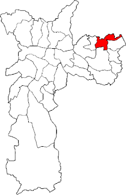 Location of the Subprefecture of São Miguel Paulista in São Paulo