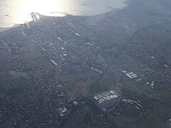 Santa Rosa City from air sunrise