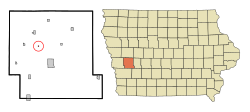 Location of Westphalia, Iowa