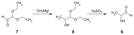 Erstsynthese von 2-Hydroxypropanal nach FISCHER und BAER (1935)