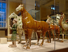 Horses and grooms from the tomb ensemble