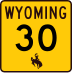 Wyoming Highway 30 marker