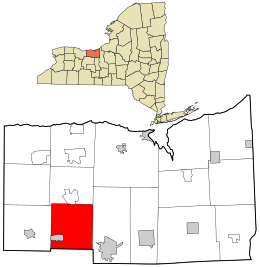 Location in Wayne County and the state of New York.