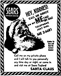 The advertisement that spurred the creation of NORAD Tracks Santa