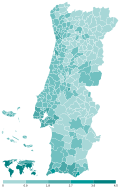 Share of the People–Animals–Nature (PAN) by municipality